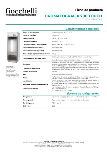 CROMATOGRAFIA 700 ECT-F TOUCH