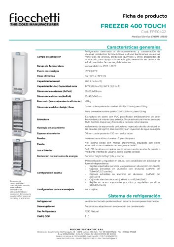 FREEZER 400 ECT-F TOUCH