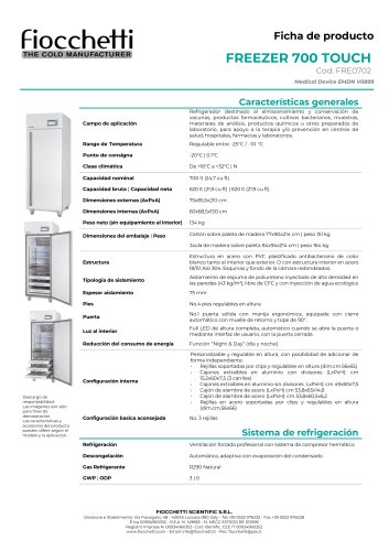 FREEZER 700 ECT-F TOUCH