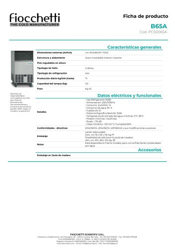 Productor de Hielo B65A