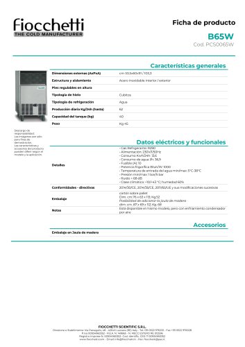 Productor de Hielo B65W
