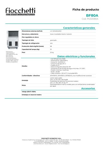 Productor de Hielo granizado BF80A