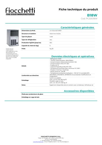 Productore de Hielo  B18W
