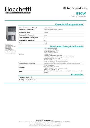Productore de Hielo cubitos B30W