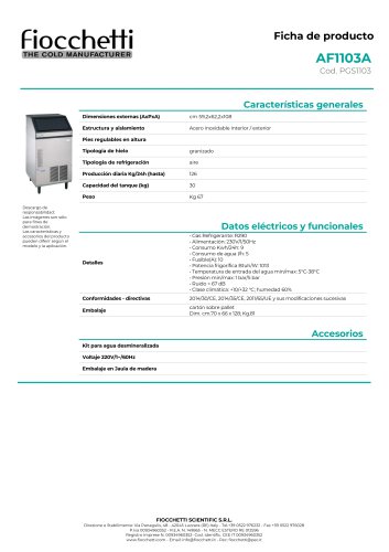 Productore de Hielo granizado AF1103A