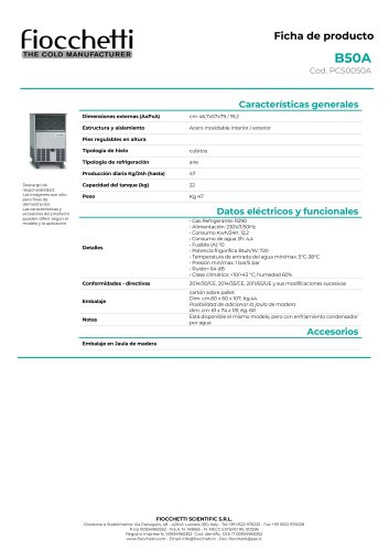 Productores de Hielo cubitos B50A