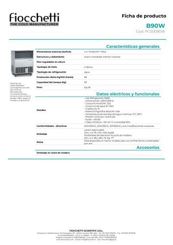 Productores de hielo granizado BF80W