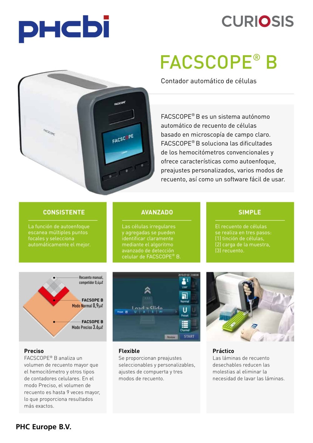 FACSCOPE&reg; B - CUR-CRFCB-01 - PHC Europe