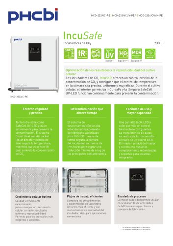 MCO-233AIC-PE / MCO-233AICUV-PE / MCO-233AICUVH-PE - Incubadores de CO2