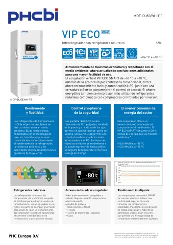 MDF-DU503VH-PE - Congeladores ULT VIP ECO SMART (–86 °C)