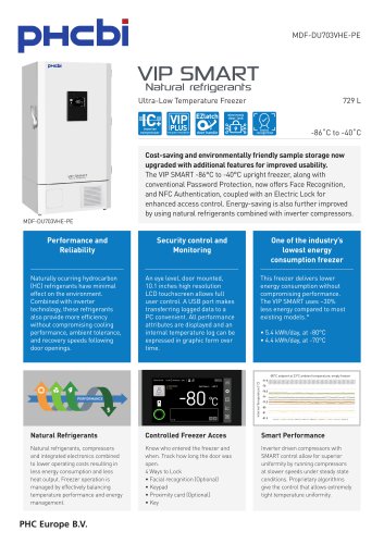 MDF-DU703VHE-PE - VIP SMART ULT Freezers (-86°C)