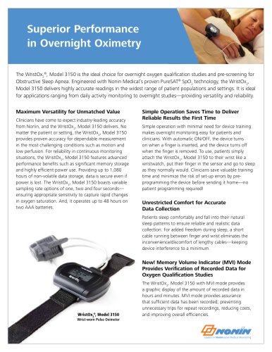 Superior Performance   in Overnight Oximetry