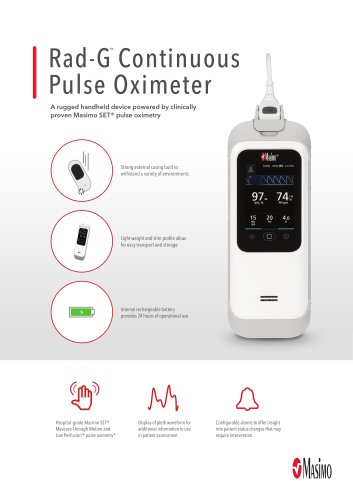 Rad-G™ Continuous Pulse Oximeter