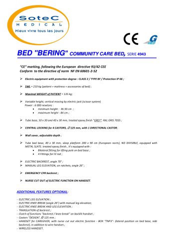 BED "BERING" COMMUNITY CARE BED