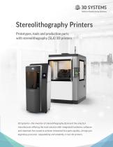 Stereolithography Printers Brochure