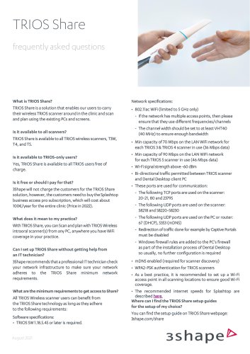 TRIOS Share frequently asked questions
