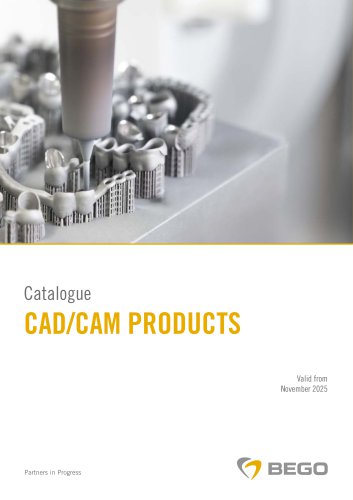BEGO CAD/CAM Product Catalogue