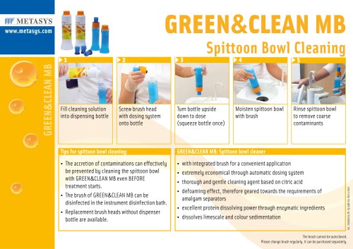 GREEN&CLEAN MB Spittoon Bowl Cleaning