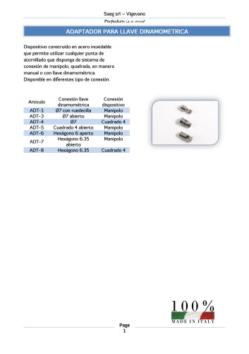 Adaptador para llave dinamométrica