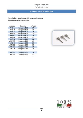 Atornillador manual