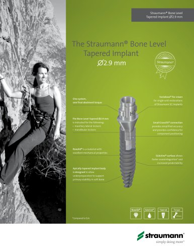 The Straumann® Bone Level      Tapered Implan