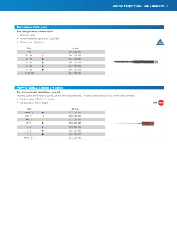 VDW®STERILE Barbed Broaches