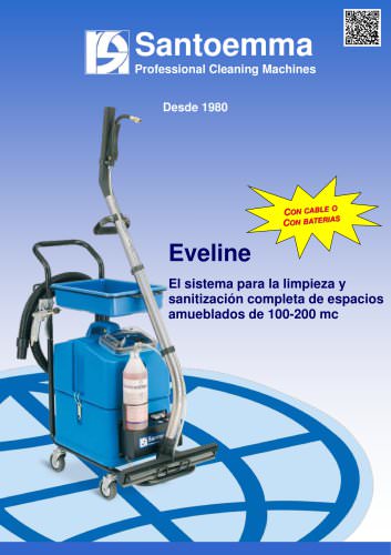 Eveline - El sistema patentado por Santoemma para la limpieza y sanitización completa de espacios amueblados de 100-200 mc