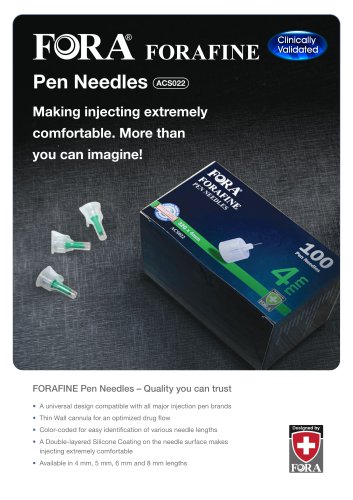 FORA FORAFINE Pen Needles