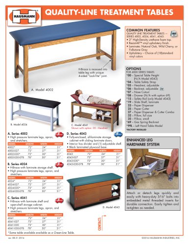 Hausmann Treatment Tables