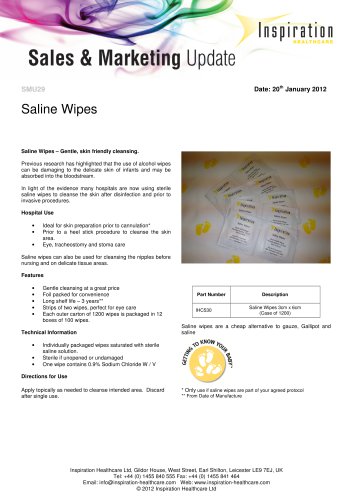 GTKYB™ SALINE WIPES