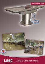 Mesa de autopsia - RCS - LEEC - rectangular / con sistema de aspiración