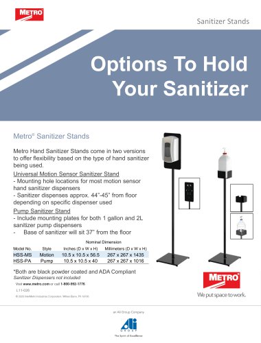 Sanitizing Solutions Sanitizer Stands