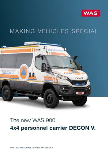 The new WAS 900 4x4 personnel carrier DECON V