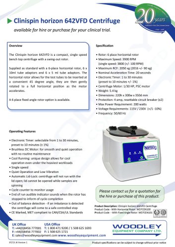 Clinispin horizon 642VFD