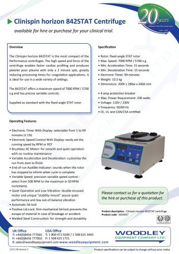 Clinispin horizon 842STAT