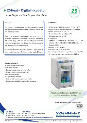 EZ-Heat Digital Incubator