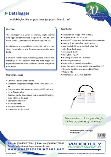 Single Channel Datalogger