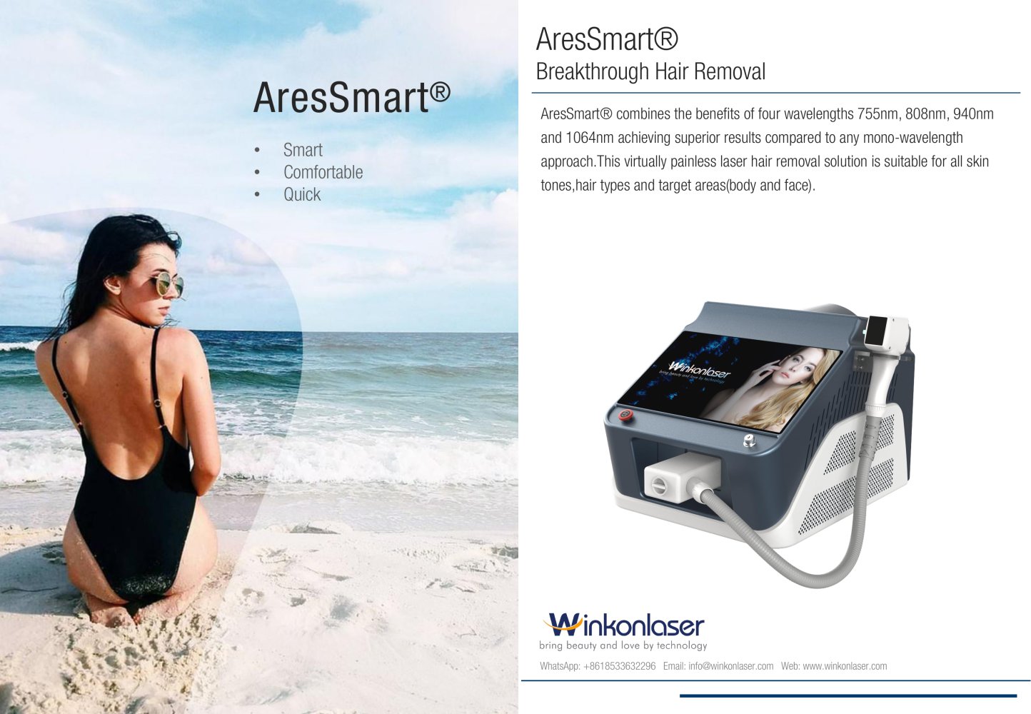 Winkonlaser Aressmart&reg; DL500 laser hair removal Machine - Beijing Winkonlaser Technology