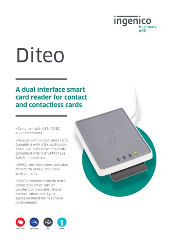 Diteo A dual interface smart card reader for contact and contactless cards