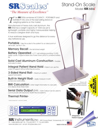 Stand-On Scale Model SR 555i