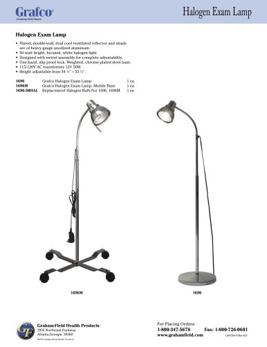 1696 Series Halogen Exam Lamps