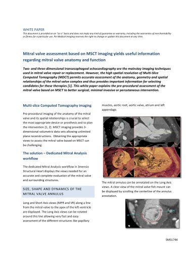 Mitral valve WHITE PAPER