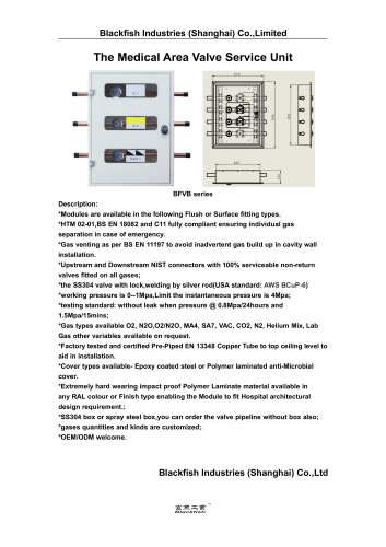 Blackfish area valve service unit,BF-AVSU,medical gas valve,