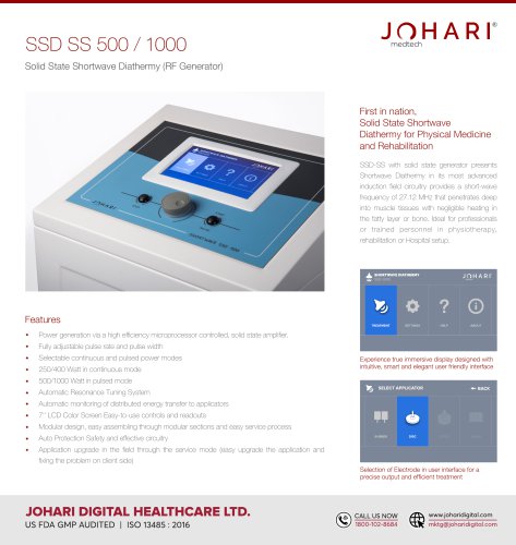 SSD 500 SS - Shortwave Diathermy