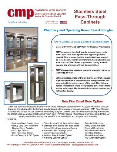 Stainless Steel Pass-Through Cabinets