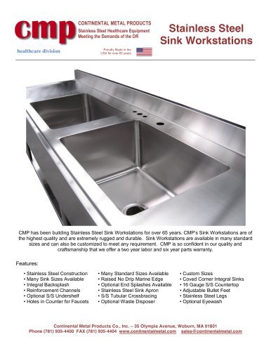 Stainless Steel  Sink Workstations