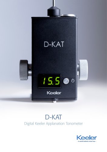 Digital Keeler Applanation Tonometers (D-KAT) Brochure - REV A