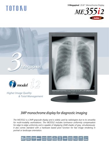 3MP monochrome display for diagnostic imaging