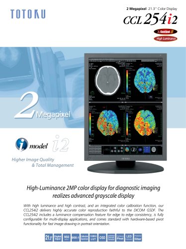 High-Luminance 2MP color display for diagnostic imaging realizes advanced grayscale display