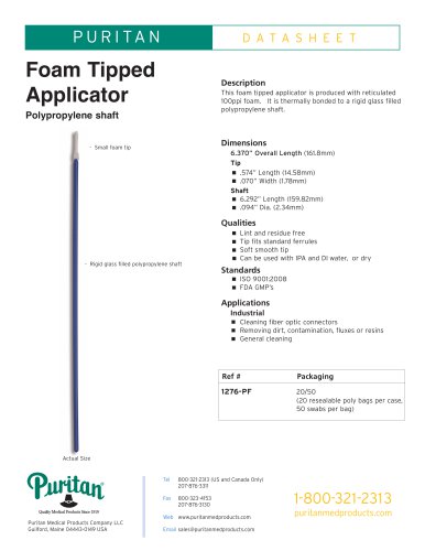 6” Foam Swab - 1276-PF